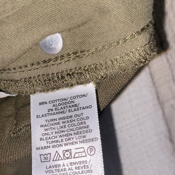 Loft high rise skinny ankle olive green jeans size 0/25 - Picture 10 of 10